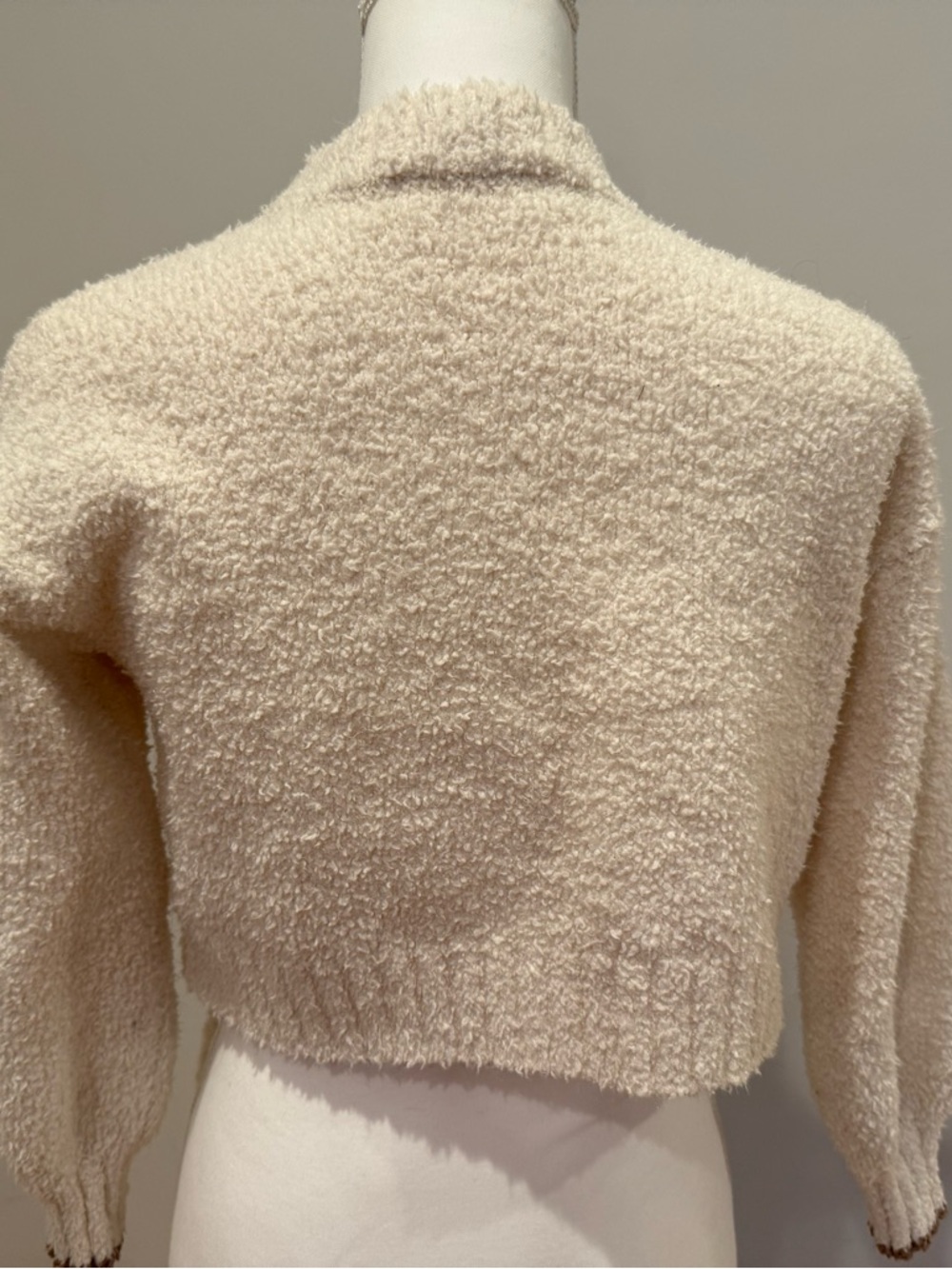 Athleta Girls Cozy Cream Knit 2-Piece Set - Cardigan & Wide Leg Pants - Picture 2 of 3